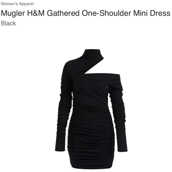 Mugler | Dresses | Mugler Gathered Oneshoulder Mini Dress Black Xs | Poshmark Mugler | Dresses | Mugler Gathered Oneshoulder Mini Dress Black Xs | Poshmark